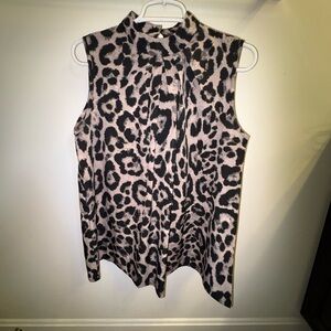 Leopard Print Sleeveless Top